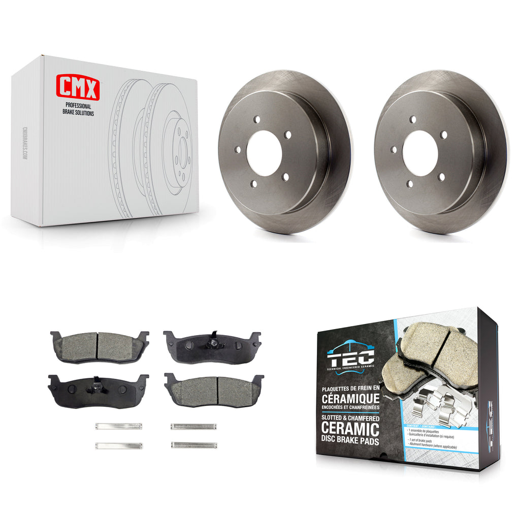 Rear Brake Rotor And Ceramic Pad Kit For Ford F-150 Expedition Lincoln Navigator