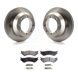 Rear Brake Rotors Ceramic Pad Kit For Ford E-350 Super Duty Econoline Club Wagon