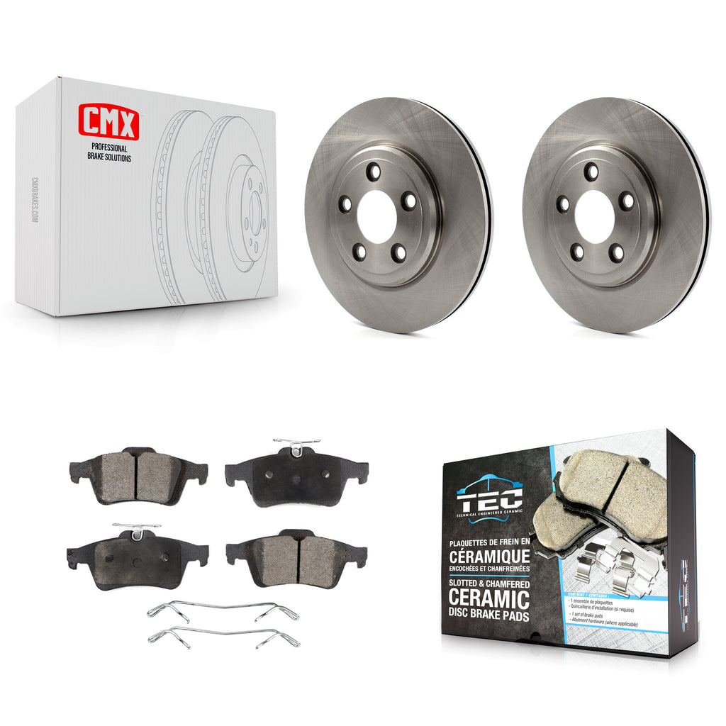 Rear Disc Brake Rotors And Ceramic Pads Kit For Jaguar Vanden Plas XJ8
