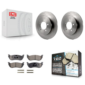 Rear Disc Brake Rotors And Ceramic Pad Kit For Ford Explorer Mercury Mountaineer