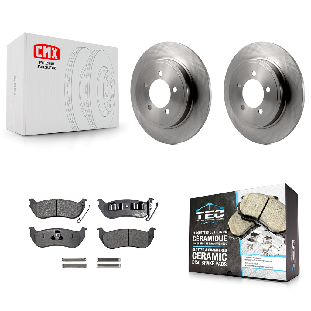 Rear Disc Brake Rotors And Ceramic Pads Kit For Ford Explorer Sport Trac Mercury