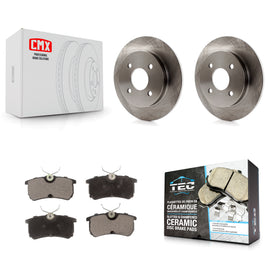 Rear Disc Brake Rotors And Ceramic Pads Kit For Ford Focus Fiesta