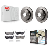 Rear Brake Rotor & Ceramic Pad Kit For Ford Crown Victoria Mercury Grand Marquis