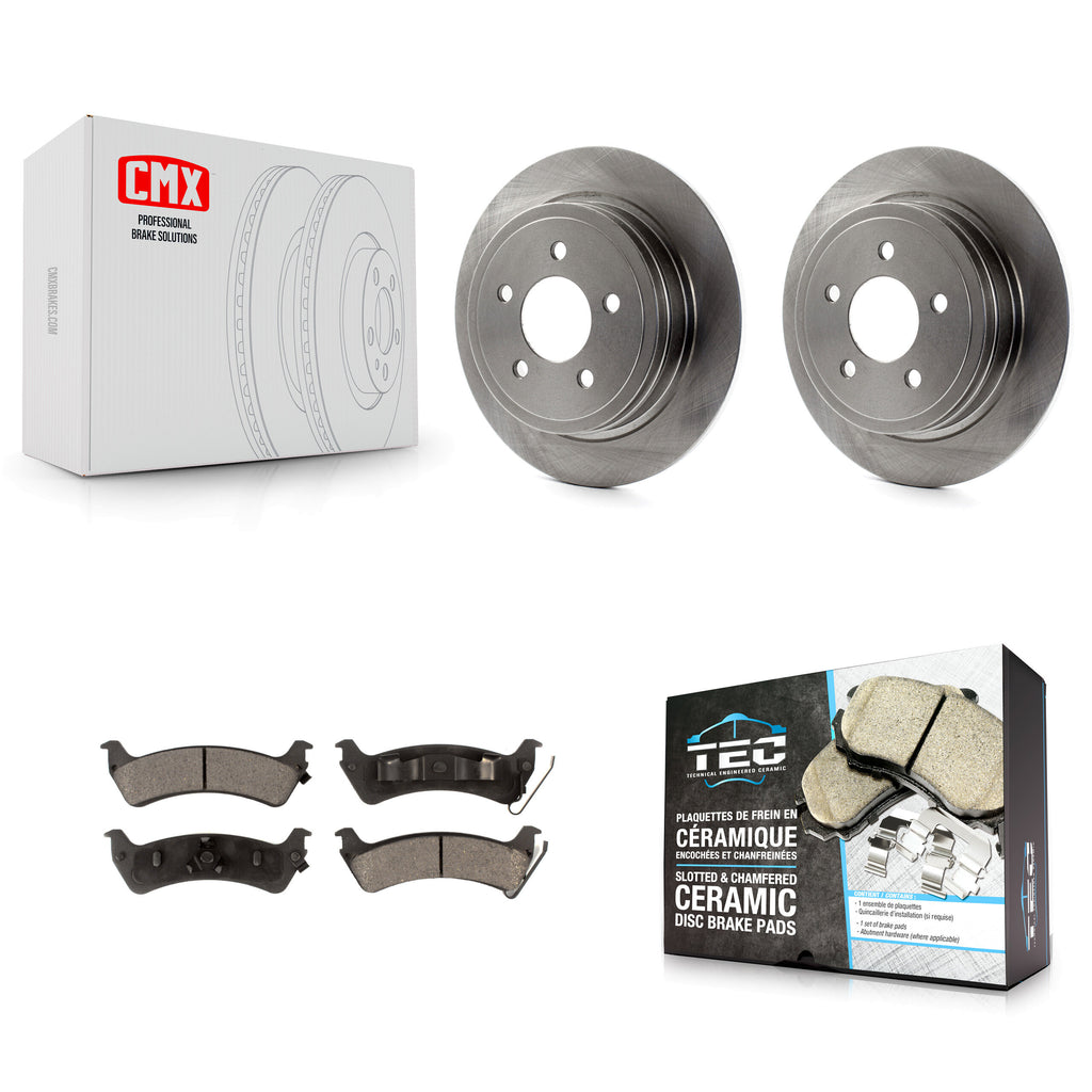 Rear Disc Brake Rotors And Ceramic Pads Kit For Ford Explorer Sport Trac