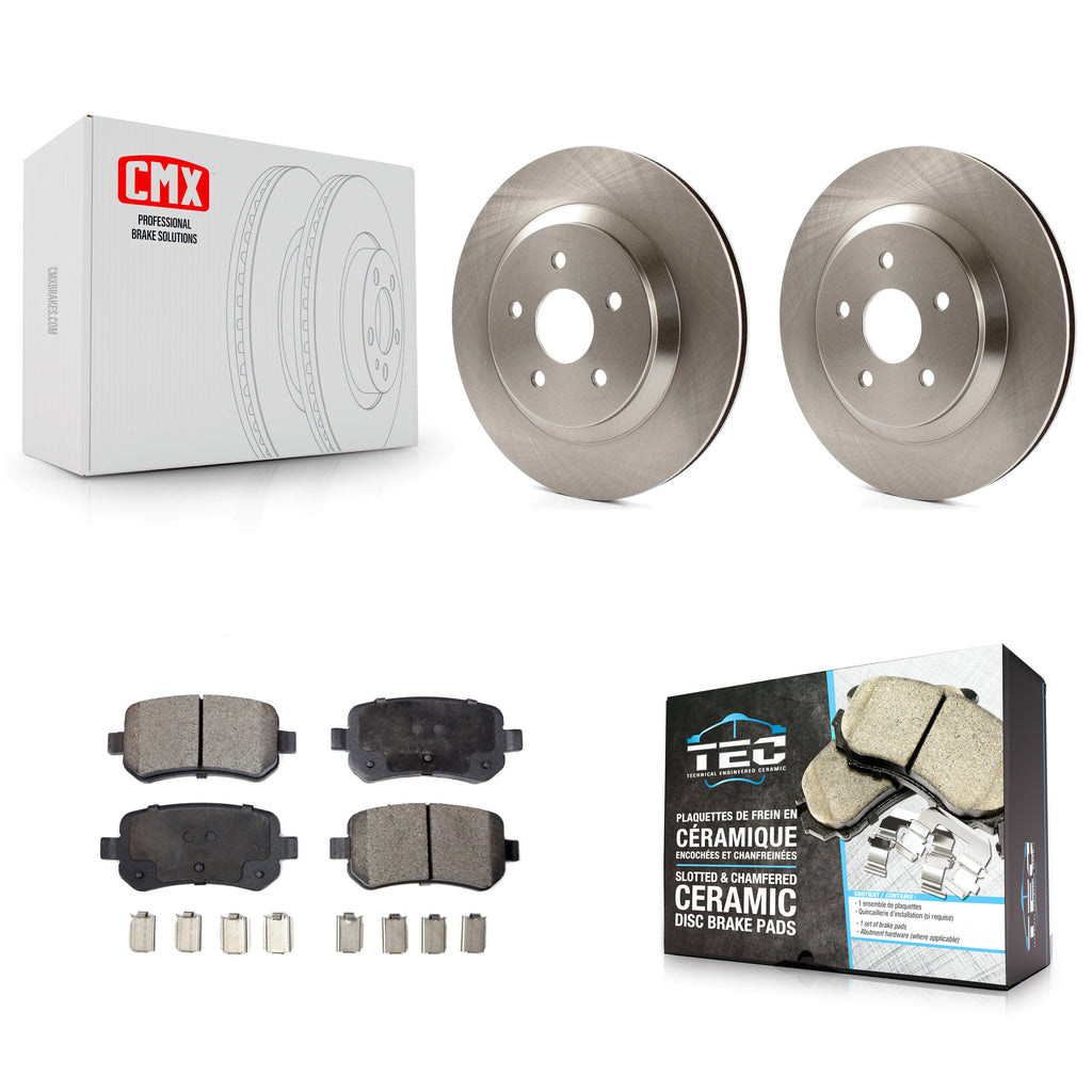 [Rear] 2004-2007 Ford Freestar Mercury Monterey Premium OE Brake Rotors & Ceramic Pads Kit For Max Braking