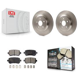 [Rear] 2004-2007 Ford Freestar Mercury Monterey Premium OE Brake Rotors & Ceramic Pads Kit For Max Braking