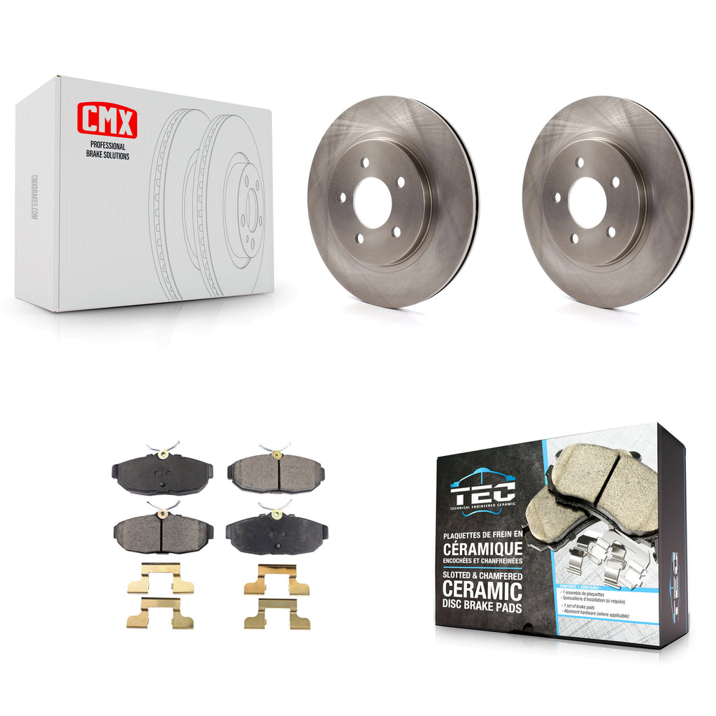 Rear Disc Brake Rotors And Ceramic Pads Kit For Ford Mustang