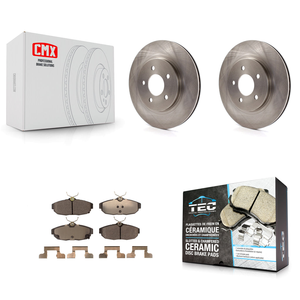 Rear Disc Brake Rotors And Ceramic Pads Kit For Ford Mustang