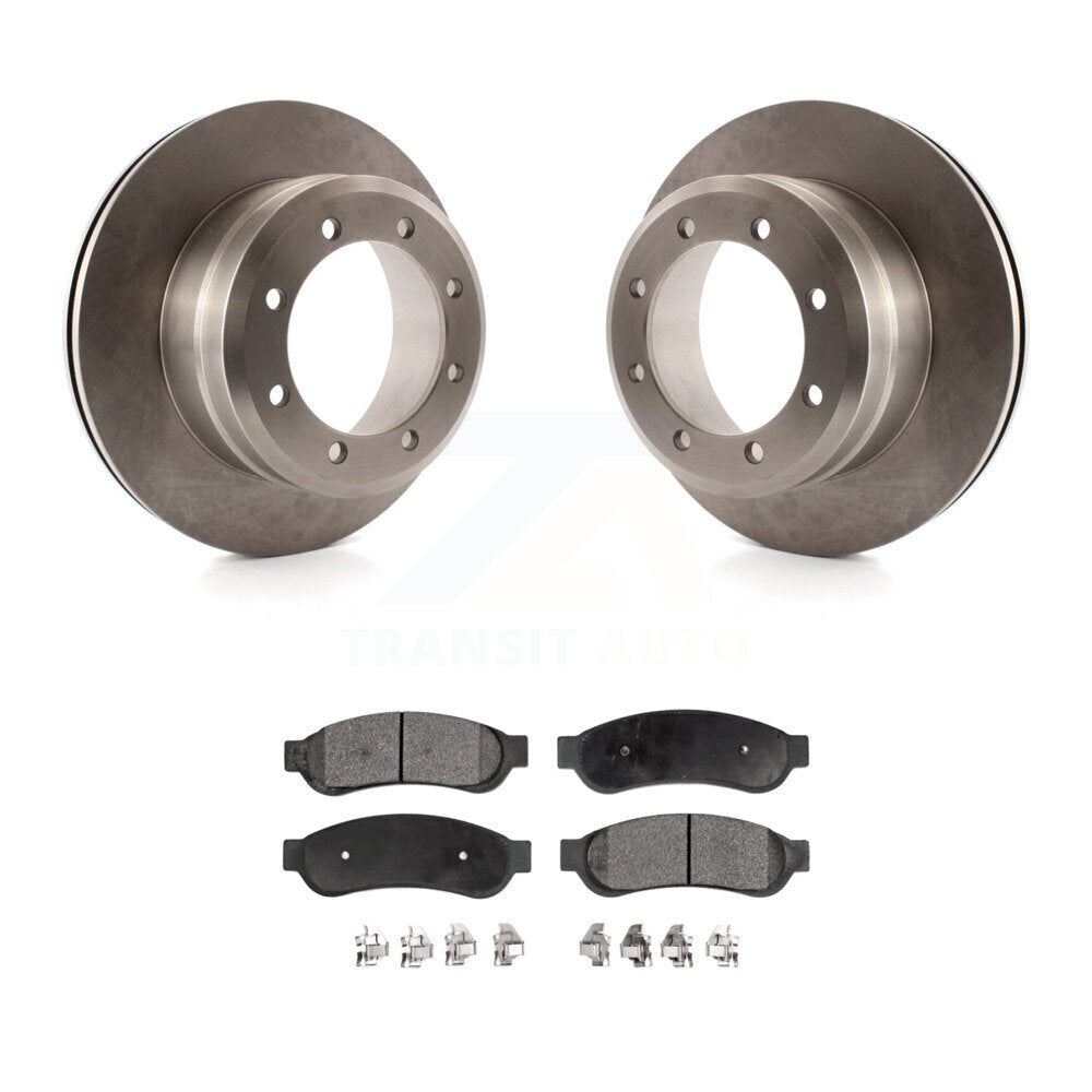 Rear Disc Brake Rotors And Ceramic Pads Kit For Ford F-350 Super Duty F-450