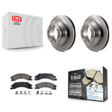 Rear Disc Brake Rotors And Ceramic Pads Kit For Ford E-350 Super Duty Econoline