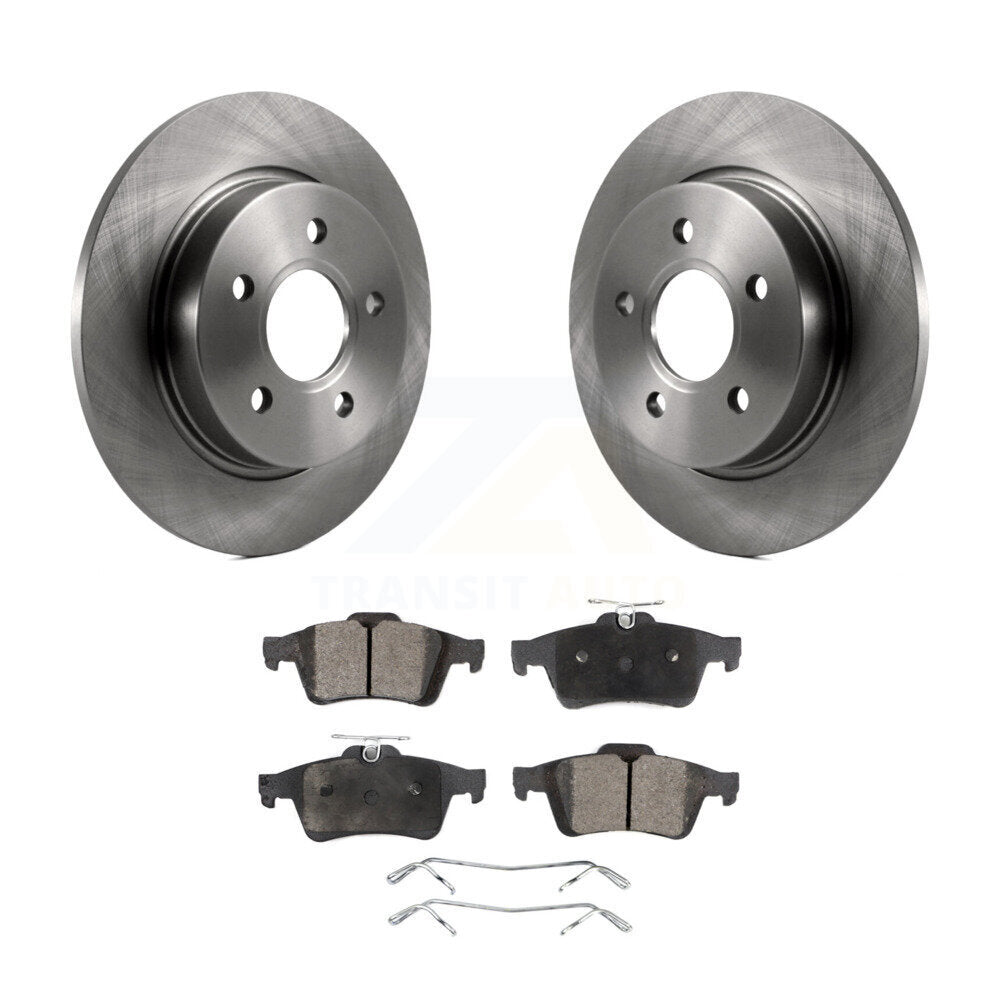 Rear Disc Brake Rotors And Ceramic Pads Kit For Ford Focus