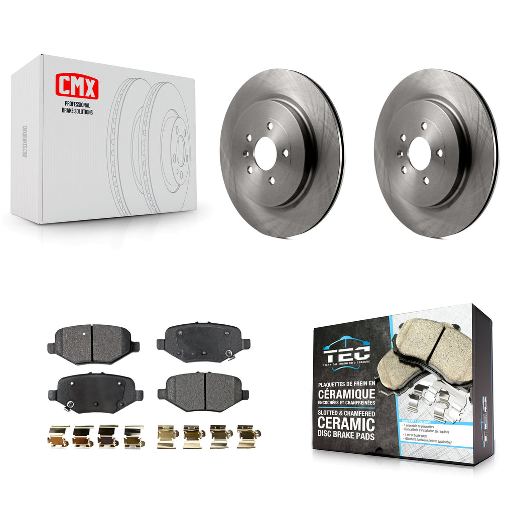 Rear Brake Rotors Ceramic Pad Kit For Ford Explorer Taurus Flex Police Sedan MKT
