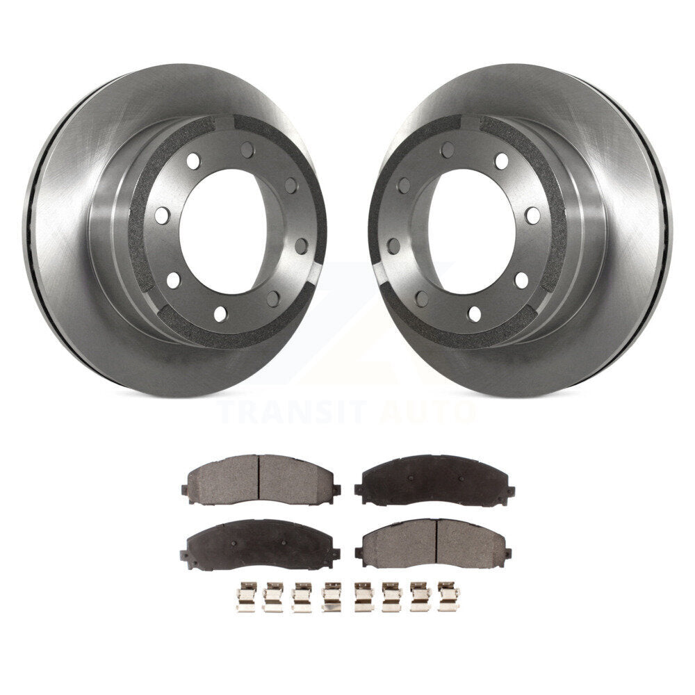 Rear Disc Brake Rotors And Ceramic Pads Kit For Ford F-250 Super Duty F-350