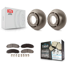 Charger l'image dans la galerie, Rear Disc Brake Rotors And Ceramic Pad Kit For Ford F-250 Super Duty F-350 F-450