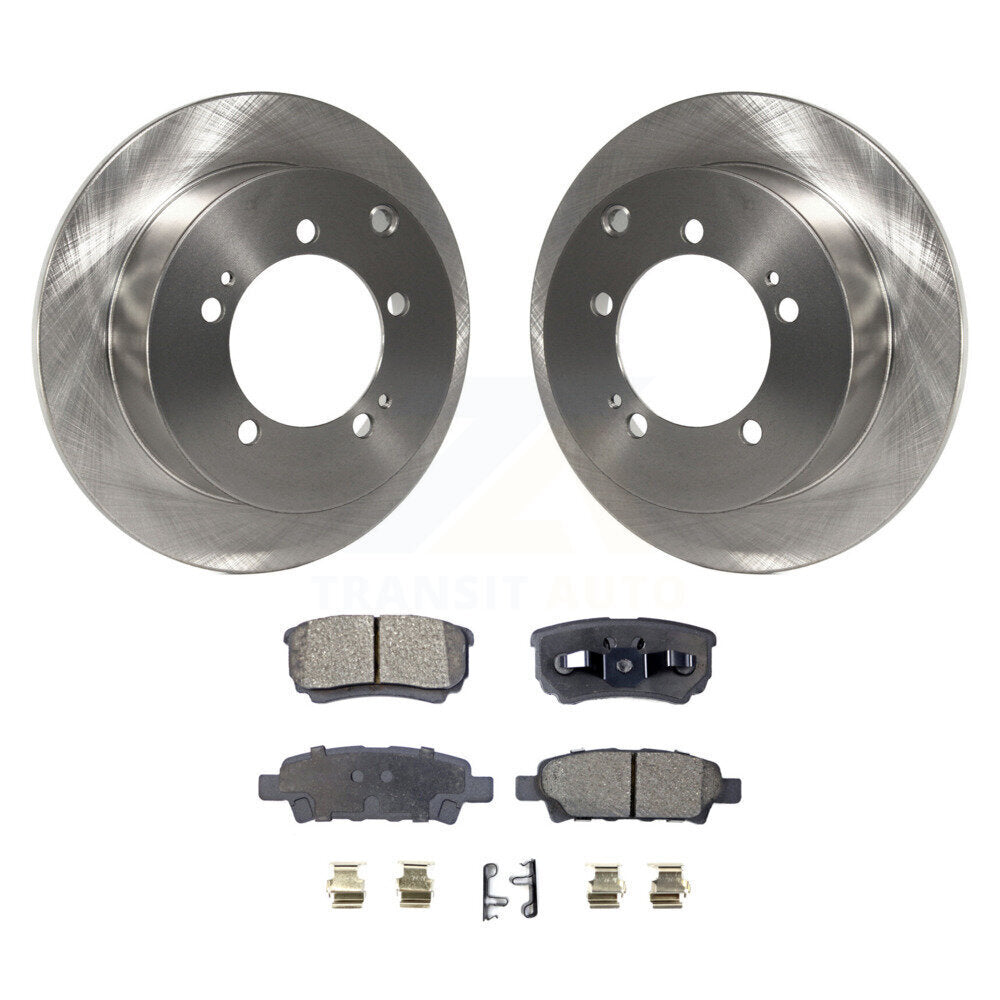 Rear Disc Brake Rotors And Ceramic Pads Kit For Mitsubishi Lancer Outlander