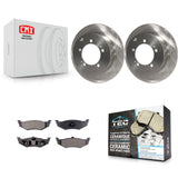 Rear Brake Rotors Ceramic Pad Kit For 2000 Dodge Stratus With 14