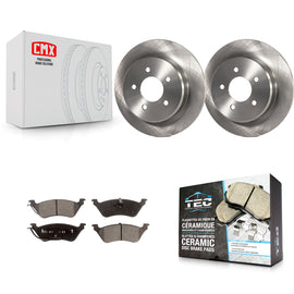 Rear Brake Rotor Ceramic Pad Kit For Dodge Grand Caravan Chrysler Town & Country