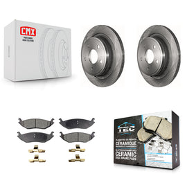 Rear Brake Rotor And Ceramic Pad Kit For Ram 1500 Dodge Durango Classic Chrysler