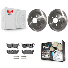 Rear Disc Brake Rotors And Ceramic Pads Kit For Jeep Liberty Wrangler TJ