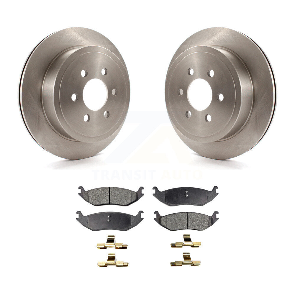 Rear Disc Brake Rotors And Ceramic Pads Kit For 2003 Dodge Durango