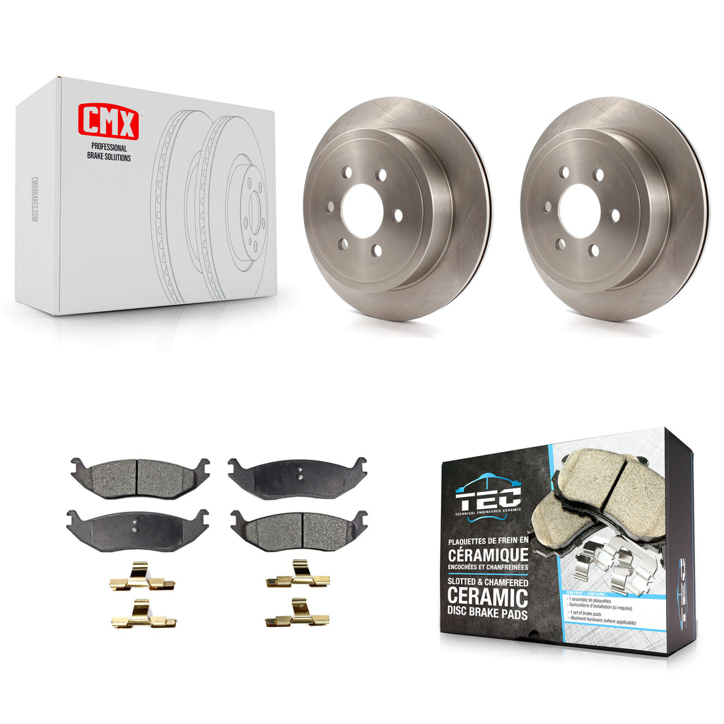 [Rear] 2003 Dodge Durango Premium OE Brake Rotors & Ceramic Pads Kit For Max Braking