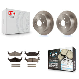[Rear] 2003-2004 Dodge Dakota Premium OE Brake Rotors & Ceramic Pads Kit For Max Braking