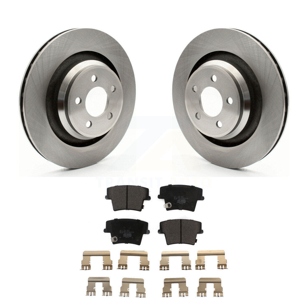 Rear Brake Rotors Ceramic Pad Kit For 2015 Dodge Charger R T Scat Pack with 6.4L