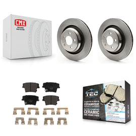 Rear Brake Rotors Ceramic Pad Kit For 2015 Dodge Charger R T Scat Pack with 6.4L