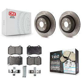 [Rear] 2006-2010 Jeep Grand Cherokee SRT8 Premium OE Brake Rotors & Ceramic Pads Kit For Max Braking