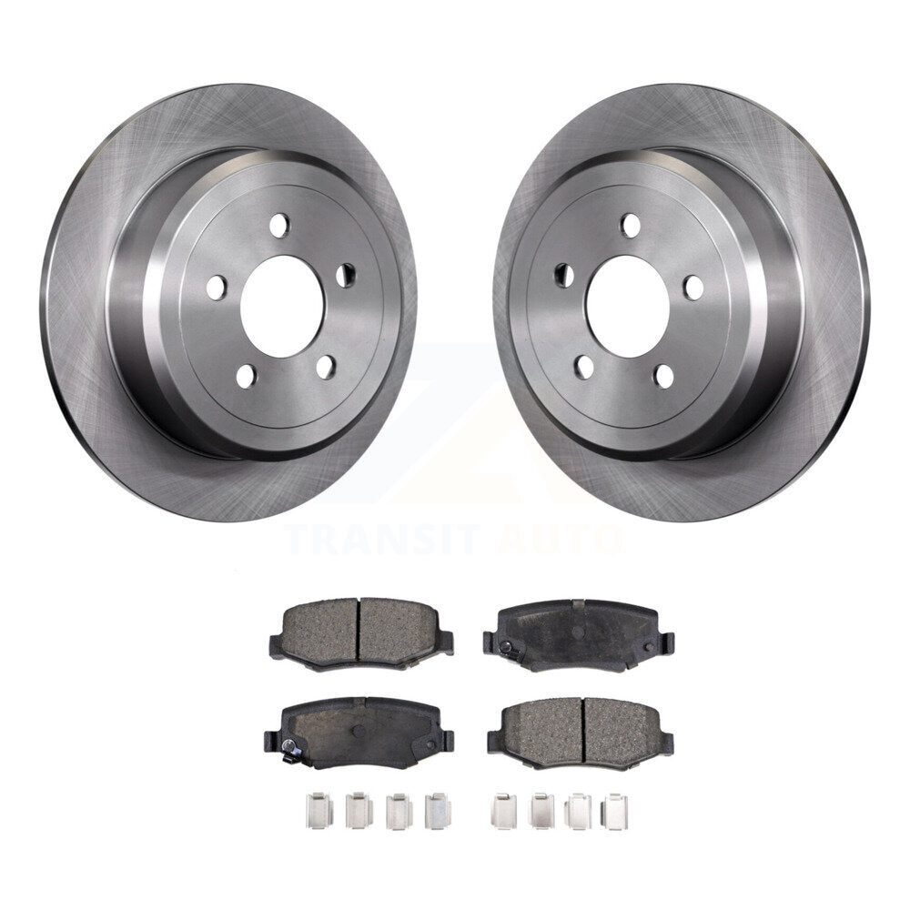 Rear Disc Brake Rotors And Ceramic Pads Kit For Jeep Liberty Dodge Nitro