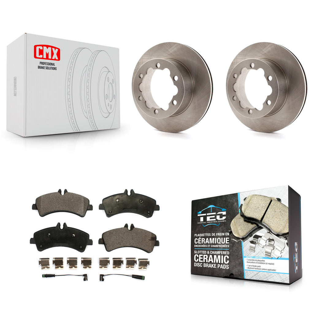 Rear Disc Brake Rotors And Ceramic Pad Kit For Sprinter 3500 Mercedes-Benz Dodge