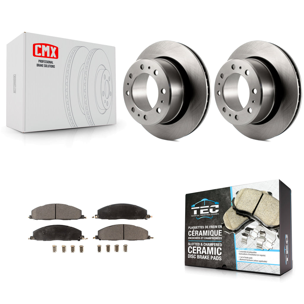 Rear Disc Brake Rotors And Ceramic Pads Kit For Ram 2500 3500 1500 Dodge