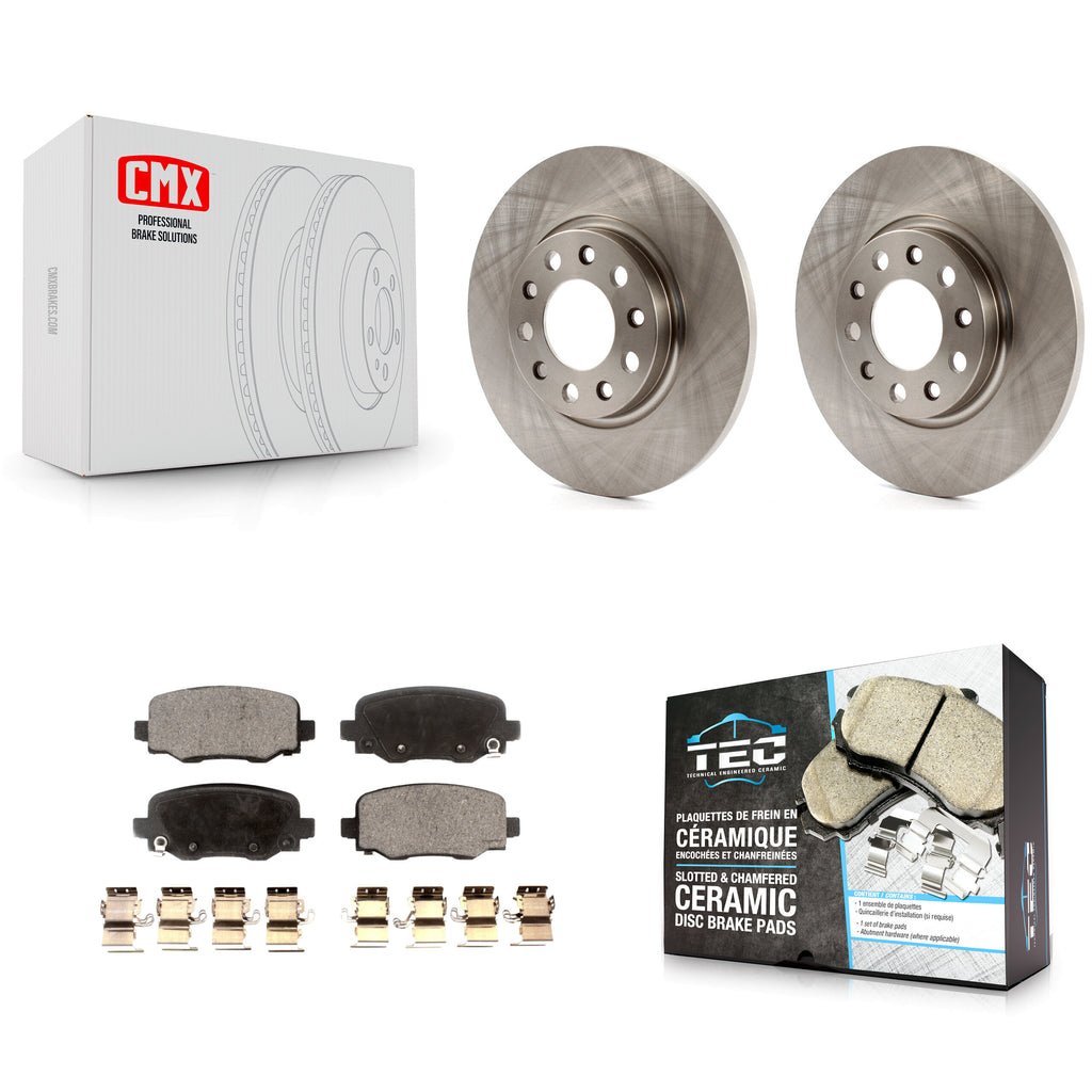 Rear Disc Brake Rotors And Ceramic Pads Kit For Jeep Cherokee Chrysler 200