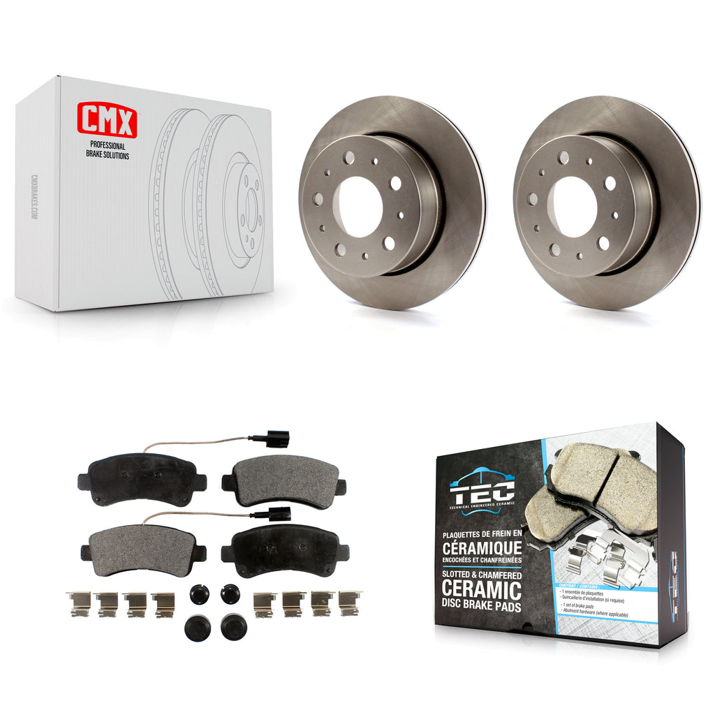Rear Disc Brake Rotors And Ceramic Pads Kit For Ram ProMaster 1500 2500 3500