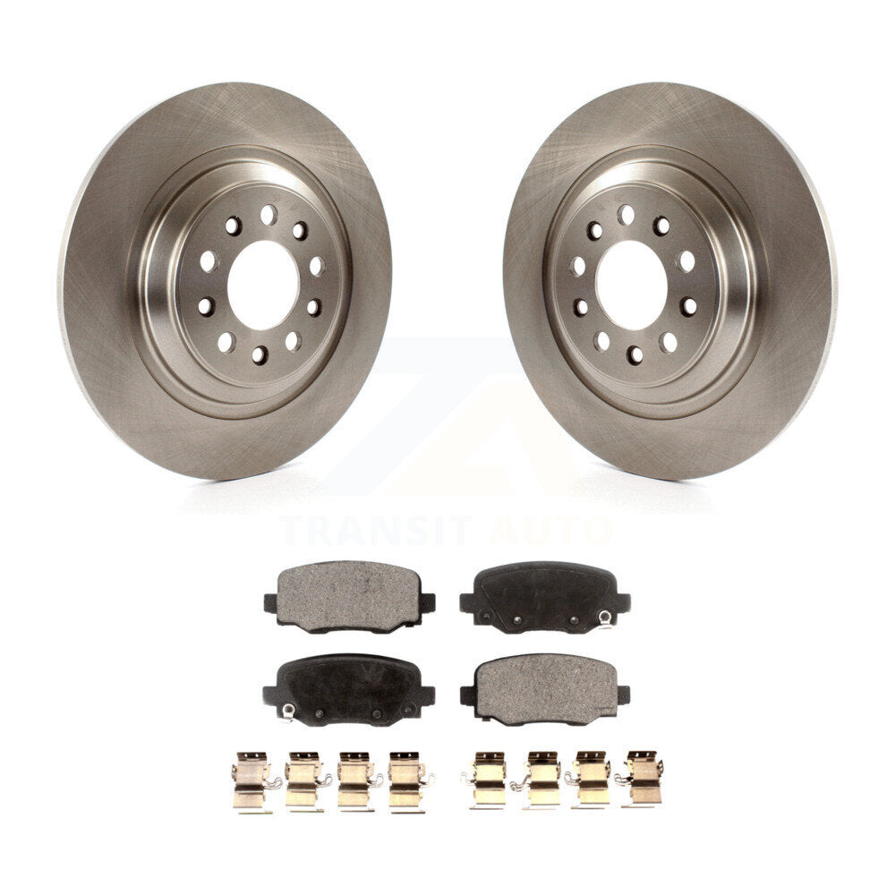 Rear Disc Brake Rotors And Ceramic Pads Kit For Jeep Cherokee