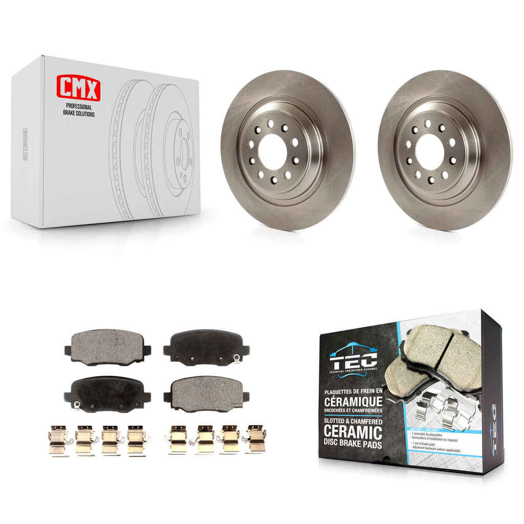 Rear Disc Brake Rotors And Ceramic Pads Kit For Jeep Cherokee
