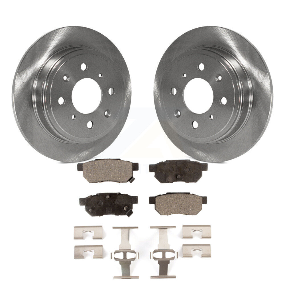 Rear Brake Rotors & Ceramic Pad Kit For Honda Civic Acura Integra del Sol CRX EL