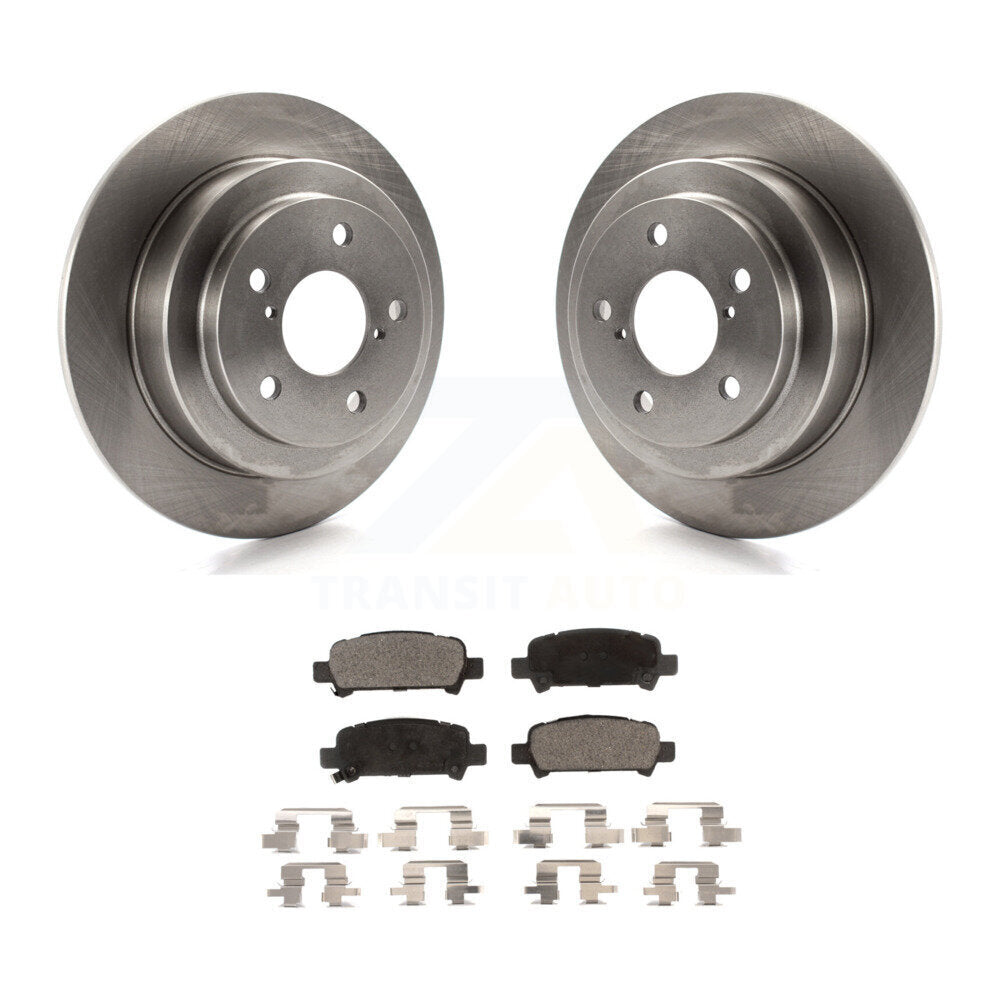 Rear Disc Brake Rotors And Ceramic Pads Kit For Subaru Forester Impreza