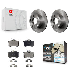 Rear Disc Brake Rotors And Ceramic Pads Kit For Volkswagen Passat Audi A6