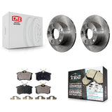 Rear Disc Brake Rotors And Ceramic Pads Kit For Volkswagen Passat Audi A6