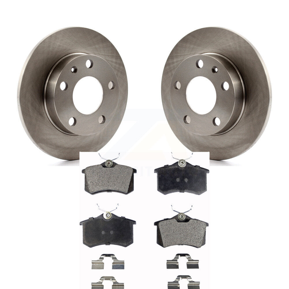 Rear Disc Brake Rotors And Ceramic Pads Kit For Audi A4 S4