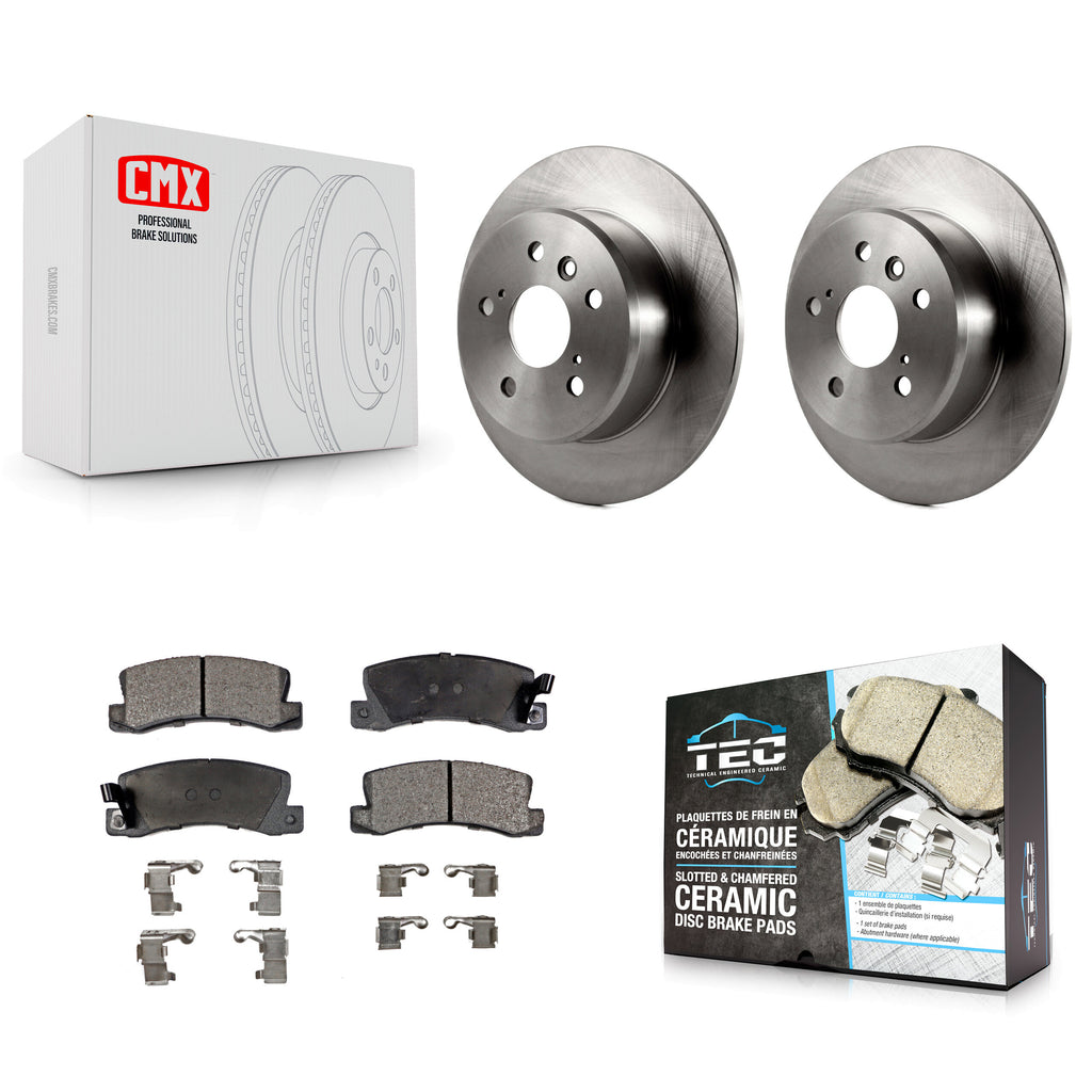 Rear Disc Brake Rotors And Ceramic Pads Kit For Toyota Camry Lexus RX300 ES300
