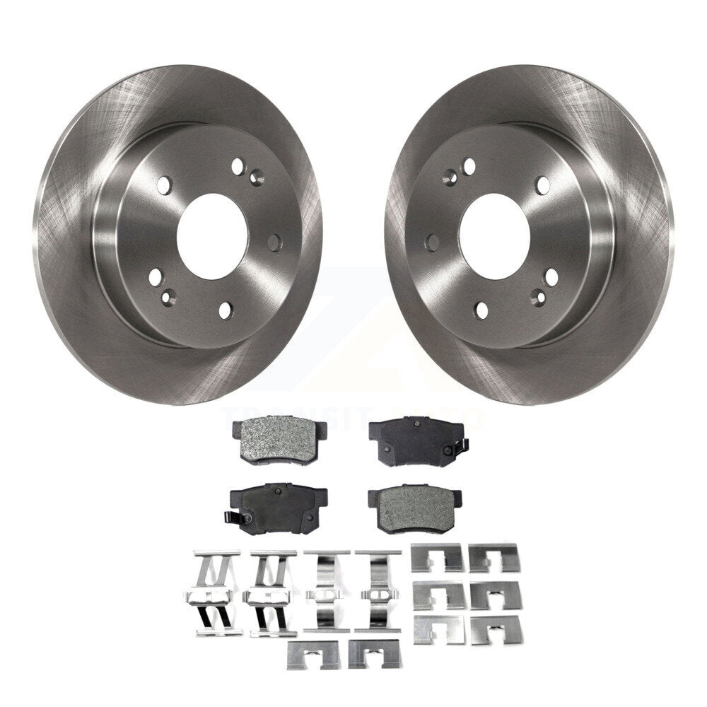 Rear Disc Brake Rotors And Ceramic Pads Kit For 1997-2001 Honda Prelude