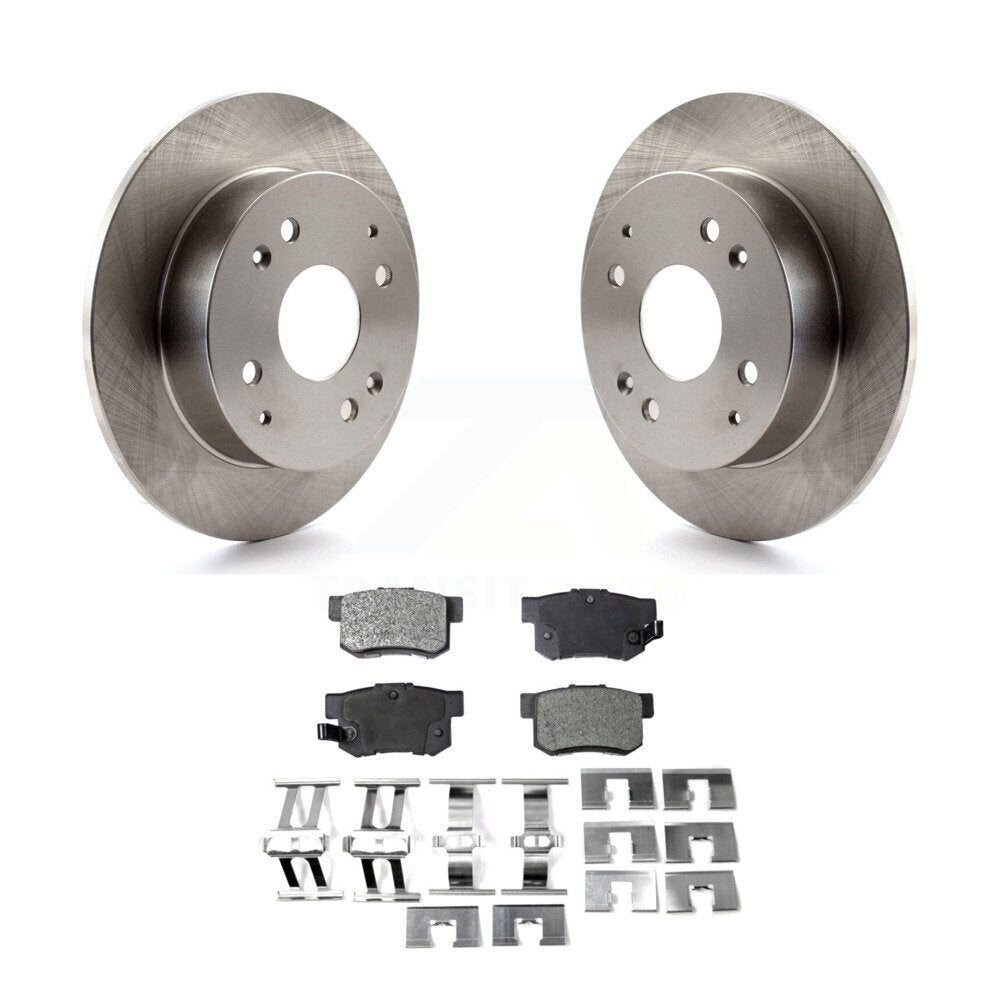 Rear Disc Brake Rotors And Ceramic Pads Kit For Honda Accord Acura CL