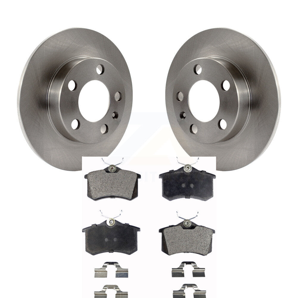 Rear Disc Brake Rotors And Ceramic Pads Kit For 2007-2010 Volkswagen Beetle