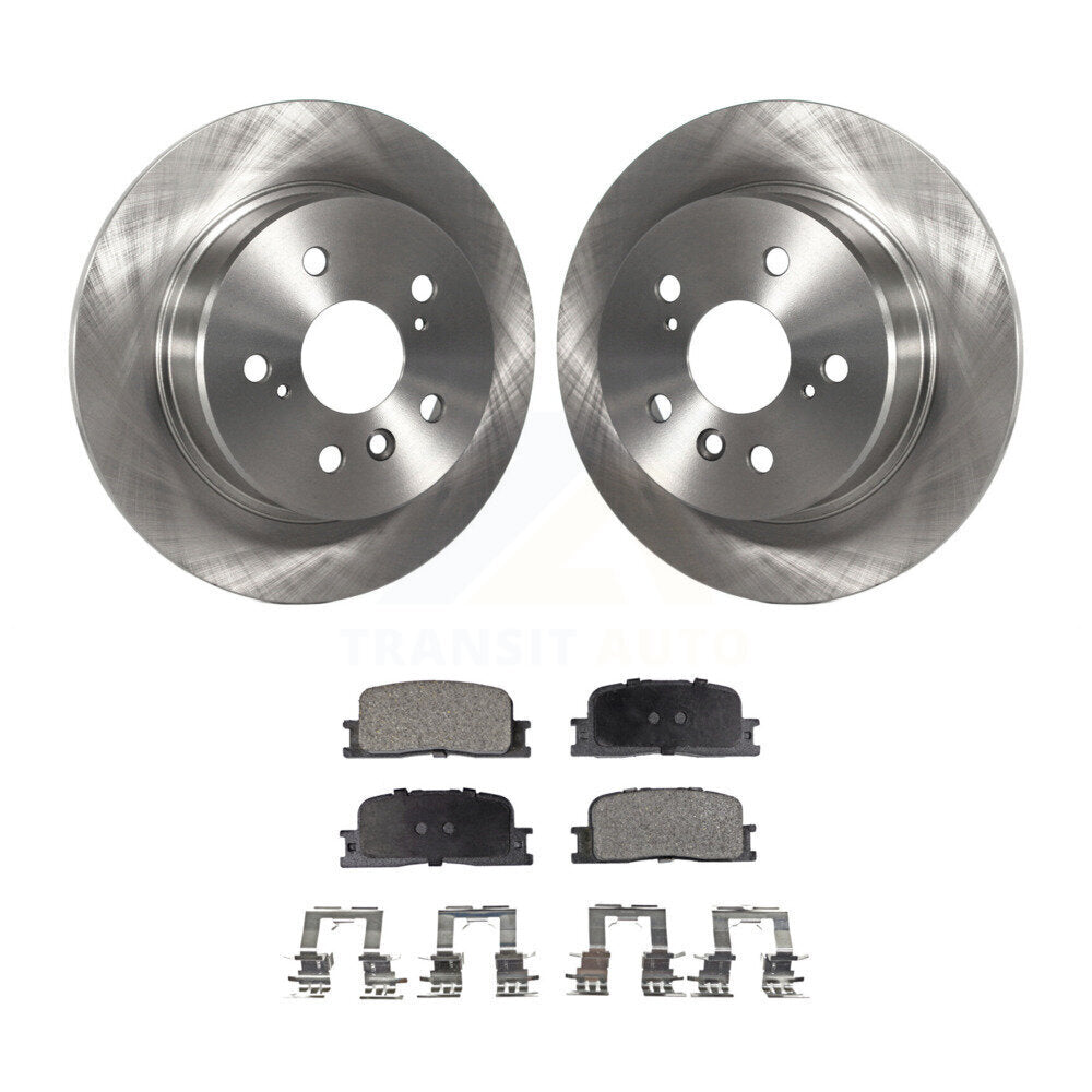 Rear Disc Brake Rotors And Ceramic Pads Kit For 2001-2003 Toyota Highlander AWD