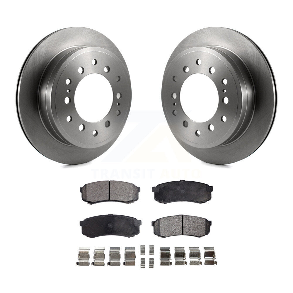 Rear Brake Rotor And Ceramic Pad Kit For Toyota 4Runner Sequoia FJ Cruiser Lexus