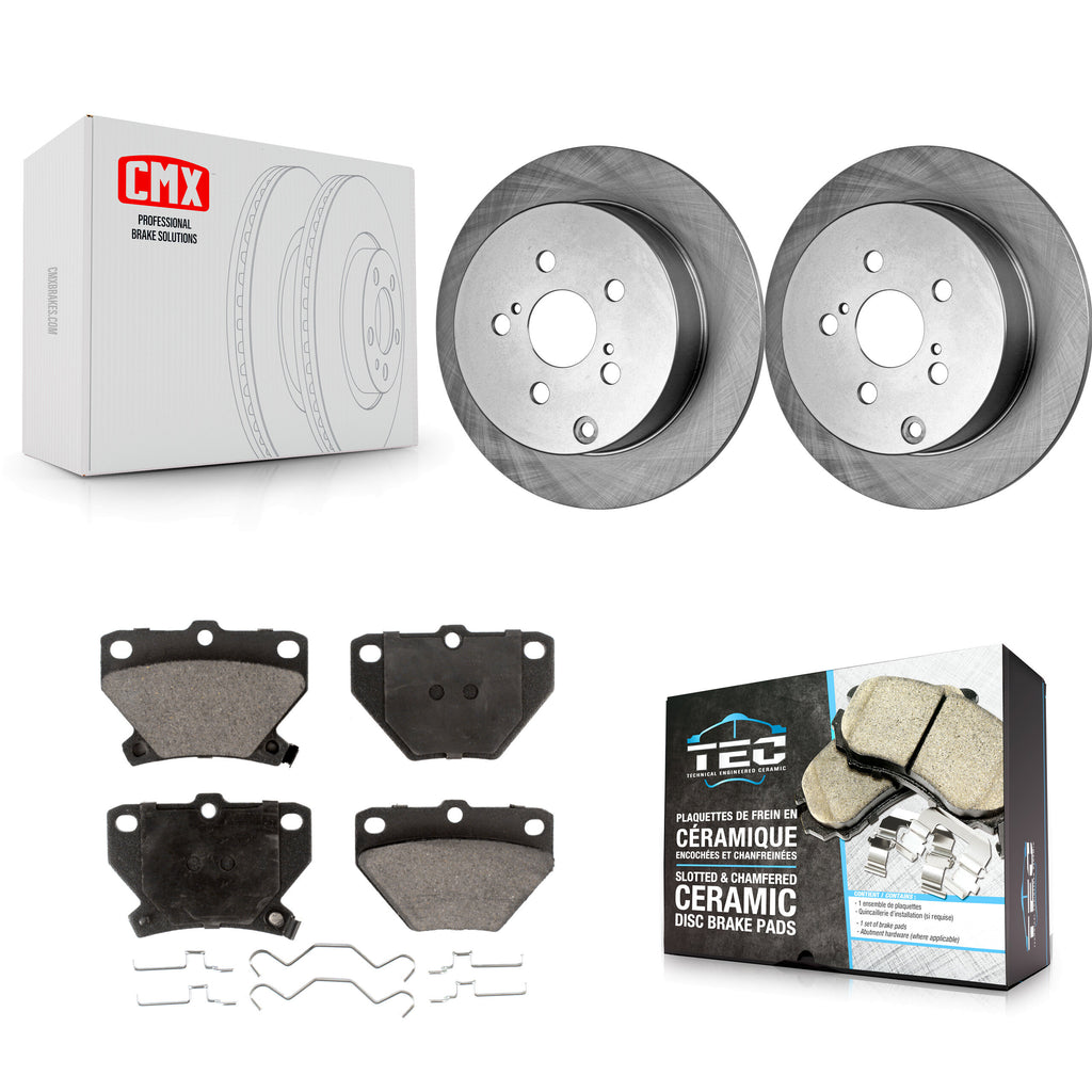 Rear Brake Rotor & Ceramic Pad Kit For Toyota Corolla Matrix Pontiac Vibe Celica