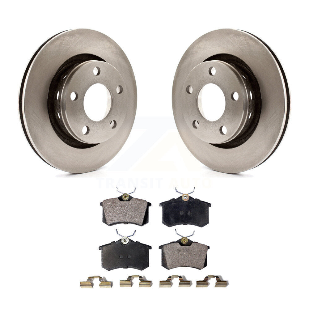 Rear Disc Brake Rotor & Ceramic Pad Kit For Volkswagen Passat Audi A6 Quattro S6