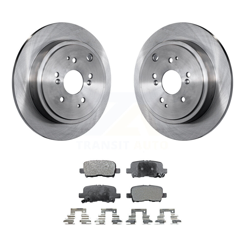 Rear Disc Brake Rotors And Ceramic Pads Kit For Honda Pilot Acura MDX